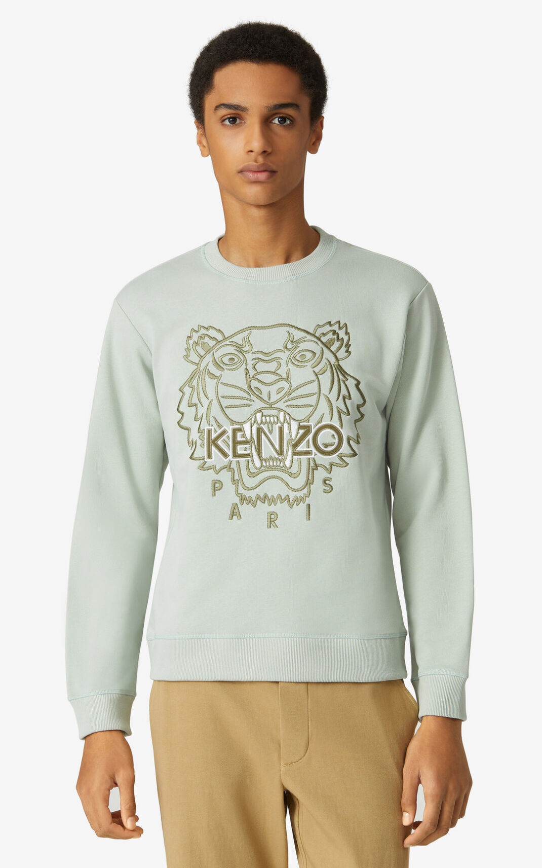 Kenzo Tiger Moška Puloverji Olivno Zelena SI-2019700